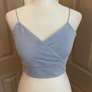 Aeropostale Seriously Sofe Bungee Cami cropped top in light blue size Small.